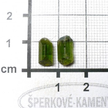 Turmalín,verdelit, krystalky- pár č. 7| šperkové-kameny.cz