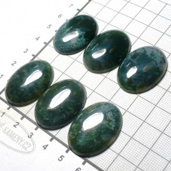 Mechový achát,30x22 mm, set C | šperkové-kameny.cz
