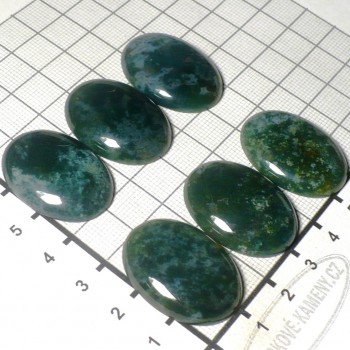 Mechový achát,30x22 mm, set C | šperkové-kameny.cz