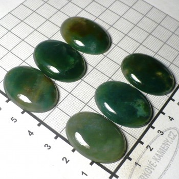 Mechový achát,30x22 mm, set D | šperkové-kameny.cz