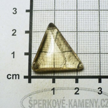 Citrínová záhněda, kabošon č.12| šperkové-kameny.cz