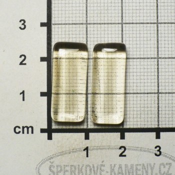 Citrínová záhněda, kabošon, pár č.15| šperkové-kameny.cz