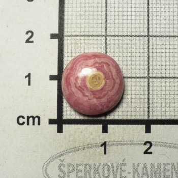 Rodochrozit,Argentina,řez krápníkem,  kabošon č.59 | šperkové-kameny.cz
