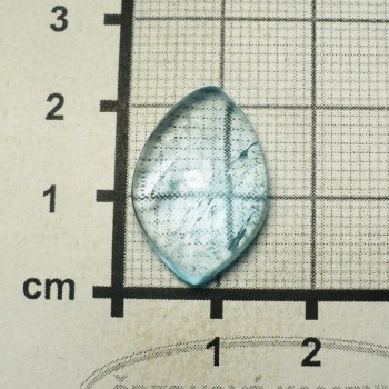 Modrý topaz, ozářený, kabošon č.3| šperkové-kameny.cz