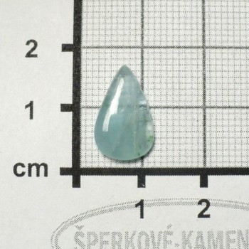 Levný Akvamarín, Mozambik, kabošon č.1 | šperkové-kameny.cz