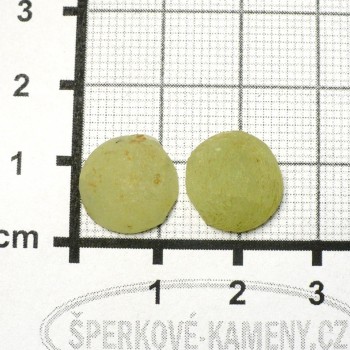 Prehnit s Epidotem surový,půlený,pár č. 2 | šperkové-kameny.cz