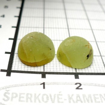 Prehnit s Epidotem surový,půlený,pár č. 3 | šperkové-kameny.cz