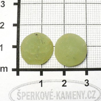 Prehnit s Epidotem surový,půlený,pár č. 4 | šperkové-kameny.cz