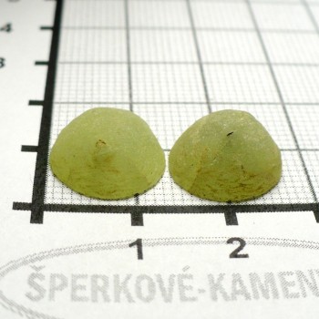 Prehnit s Epidotem surový,půlený,pár č. 6 | šperkové-kameny.cz