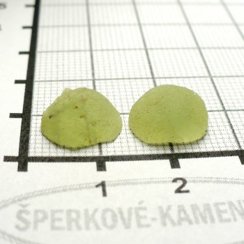 Prehnit s Epidotem surový,půlený,pár č. 7 | šperkové-kameny.cz