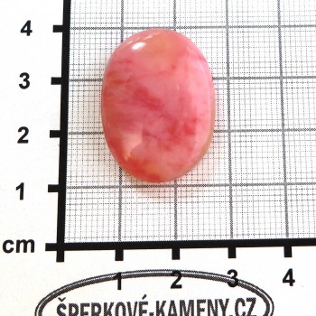 Růžový opál Peru, kabošon č.43 | www.sperkove-kameny.cz