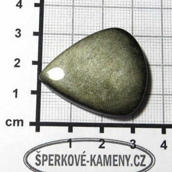 Zlatý obsidián, Mexico, kabošon č. 04| šperkové-kameny.cz