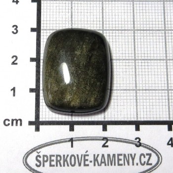Zlatý obsidián, Mexico, kabošon č. 05| šperkové-kameny.cz