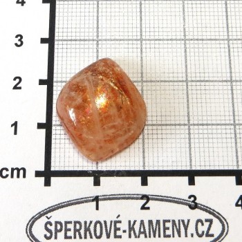 Sluneční kámen extratřpytivý - kabošon  8 | www.sperkove-kameny.cz