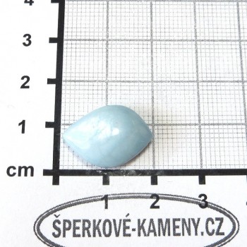 Akvamarín se shiller. efektem , kabošon 2 | www.sperkove-kameny.cz