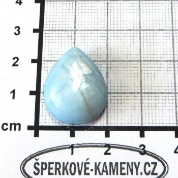 Akvamarín se shiller. efektem , kabošon 3 | www.sperkove-kameny.cz