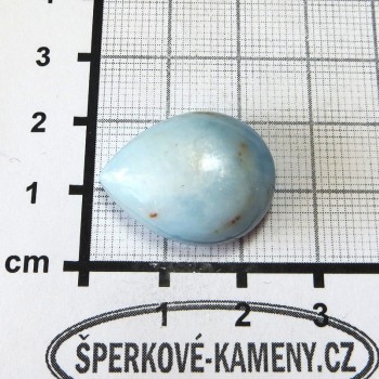 Akvamarín se shiller. efektem , kabošon 4 | www.sperkove-kameny.cz