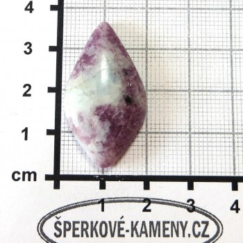 Třpytivý Lepidolit  , Portugalsko, kabošon č.13| šperkové-kameny.cz