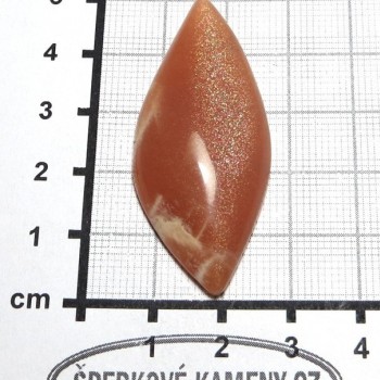 Sluneční kámen růžový - kabošon  13| www.sperkove-kameny.cz