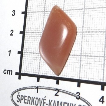 Sluneční a měsíční kámen růžový - kabošon  14| www.sperkove-kameny.cz