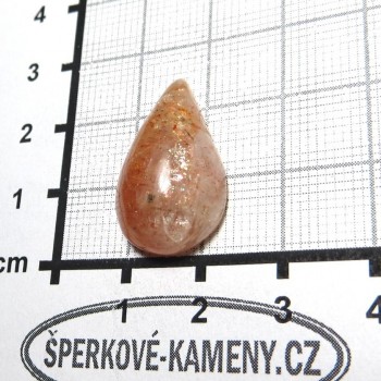 Sluneční kámen extratřpytivý - kabošon  10 | www.sperkove-kameny.cz