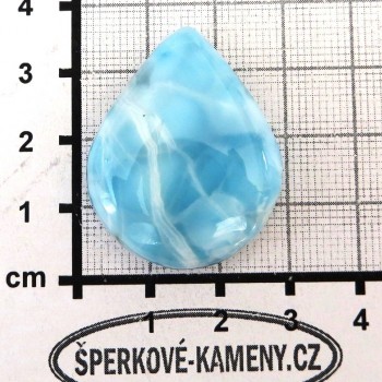 Larimar kabošon LA1| šperkové-kameny.cz