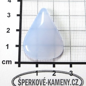 Modrý chalcedon, kabošon 06 | www.sperkove-kameny.cz 