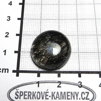 Turmalínový křišťál, kabošon 03 |www.sperkove-kameny.cz
