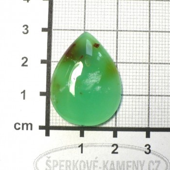 Chrysopál Tanzánie, kabošon  č.A61 | www.šperkové-kameny.cz