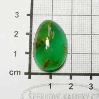 Chrysopál Tanzánie, kabošon  č.A63 | www.šperkové-kameny.cz