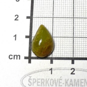 Žlutozelený opál, Tanzánie, kabošon č.10 |sperkove-kameny.cz