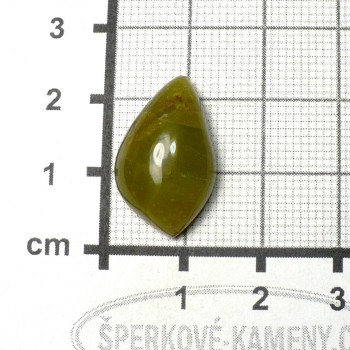 Žlutozelený opál, Tanzánie, kabošon č.12 |sperkove-kameny.cz