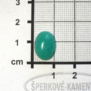 Amazonit , Peru, kabošon, 10x12 mm, č.2| www.sperkove-kameny.cz