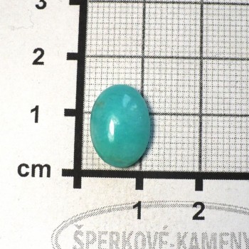Amazonit , Peru, kabošon, 10x12 mm, č.3| www.sperkove-kameny.cz