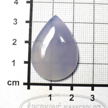 Modrý chalcedon, kabošon č. 73 | www.sperkove-kameny.cz 