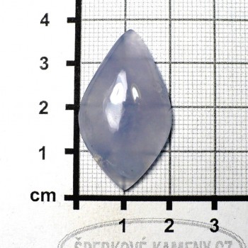 Modrý chalcedon, kabošon č. 74 | www.sperkove-kameny.cz 