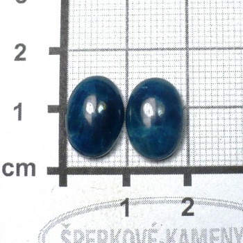 Apatit petrolejový ,kabošon, pár č. 4|www.sperkove-kameny.cz