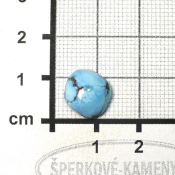Tyrkys, pravý, Kazachstán, kabošon č.37| šperkové-kameny.cz