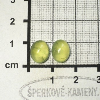 Prehnit , náušnicový pár č. 2  | www.sperkove-kameny.cz