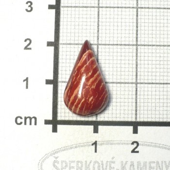 červený jaspis, Austrálie,kabošon č.5| šperkové-kameny.cz