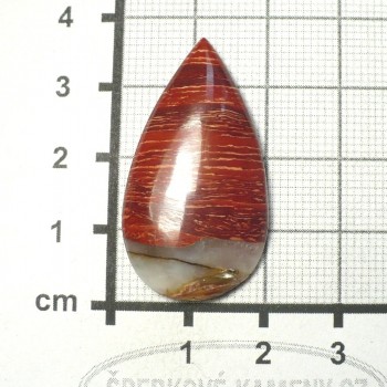 červený jaspis, Austrálie,kabošon č.7| šperkové-kameny.cz