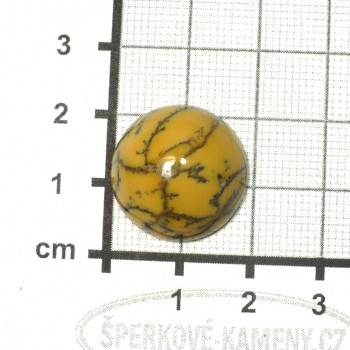 Dendritický opál,kulatý kabošon č1 | www.sperkove-kameny.cz