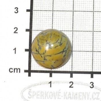 Dendritický opál,kulatý kabošon č.3 | www.sperkove-kameny.cz