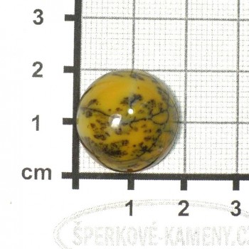 Dendritický opál,kulatý kabošon č.9 | www.sperkove-kameny.cz