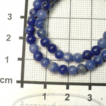 sodalit, korálek4 mm ,10 ks| šperkové-kameny.cz