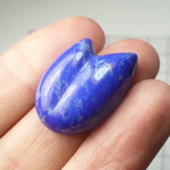 Lapis lazuli,  kabošon tulipán|  šperkové-kameny.cz