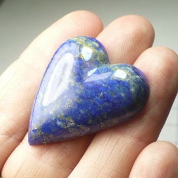 Lapis lazuli,  kabošon srdce č. 2|  šperkové-kameny.cz