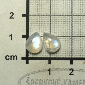 Duhový měsíční kámen, náušnicový pár č.68| www.sperkove-kameny.cz