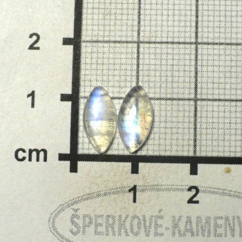 Duhový měsíční kámen, náušnicový pár č.70| www.sperkove-kameny.cz