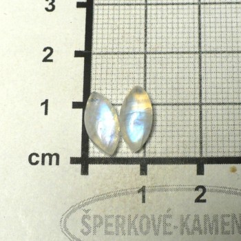 Duhový měsíční kámen, náušnicový pár č.71| www.sperkove-kameny.cz